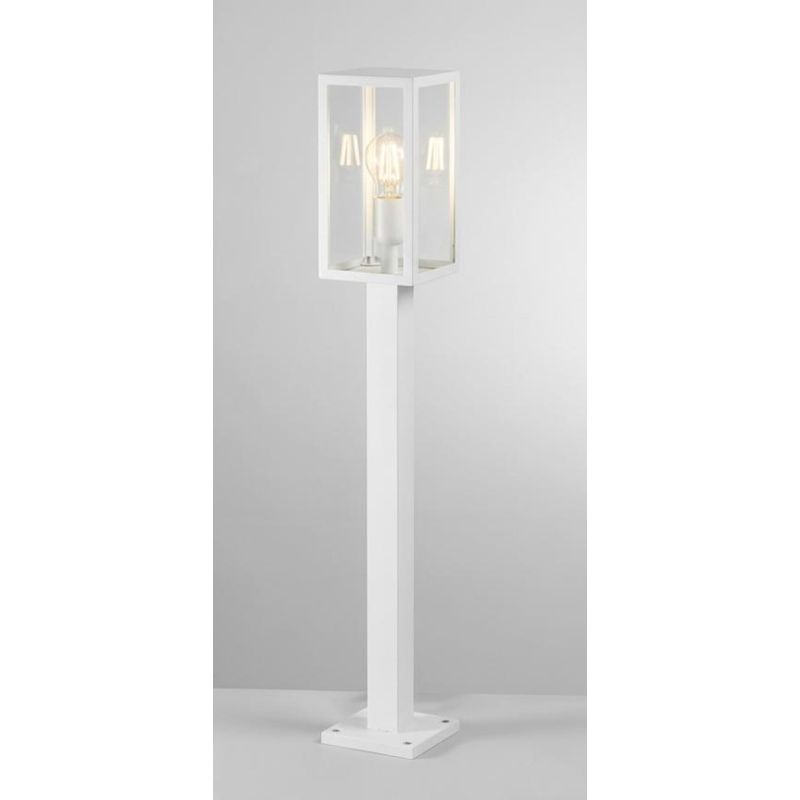 LAMPIONE DA GIARDINO 2 MISURE IP44 IN METALLO ANTRACITE O BIANCO DIFFUSORI IN VETRO LAMPADINA ATTACCO E27