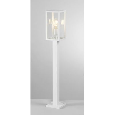 LAMPIONE DA GIARDINO 2 MISURE IP44 IN METALLO ANTRACITE O BIANCO DIFFUSORI IN VETRO LAMPADINA ATTACCO E27