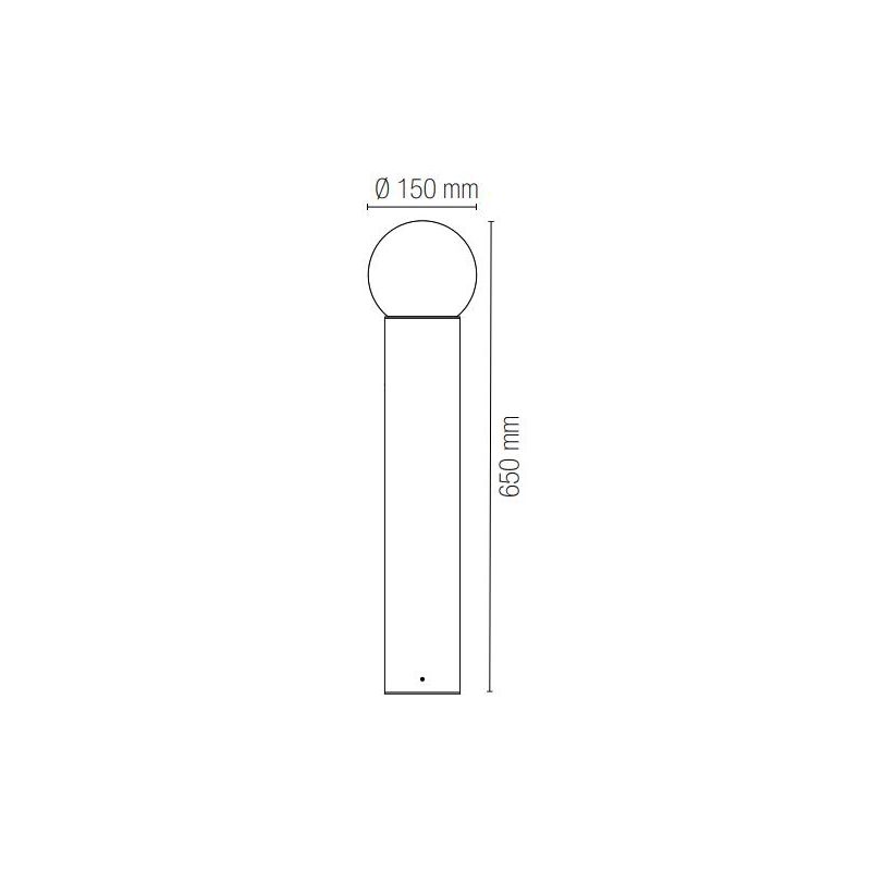 SKITTLE LAMPIONE DA GIARDINO 2 MISURE IP54 IN ALLUMINIO ANTRACITE DIFFUSORE A SFERA IN PC LAMPADINA ATTACCO E27