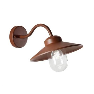 ASSISI APPLIQUE DA ESTERNO IP44 BIANCO, NERO E BRONZO CON PIATTINO IN STILE VINTAGE LAMPADINA ATTACCO E27