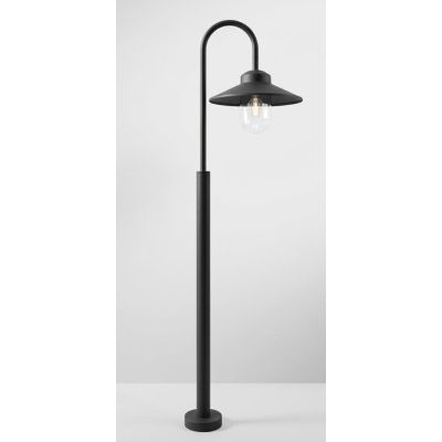 LAMPIONE DA GIARDINO H120 CM IP44 BIANCO, NERO E BRONZO CON PIATTINO IN STILE VINTAGE LAMPADINA ATTACCO E27