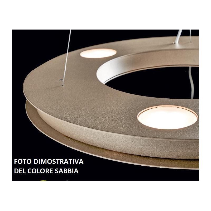 UFO PLAFONIERA COMPOSTA CON 14 LUCI IN METALLO BIANCO O SABBIA CON LAMPADINE GX53 LED Illuminando - Cristalensi Shop Online