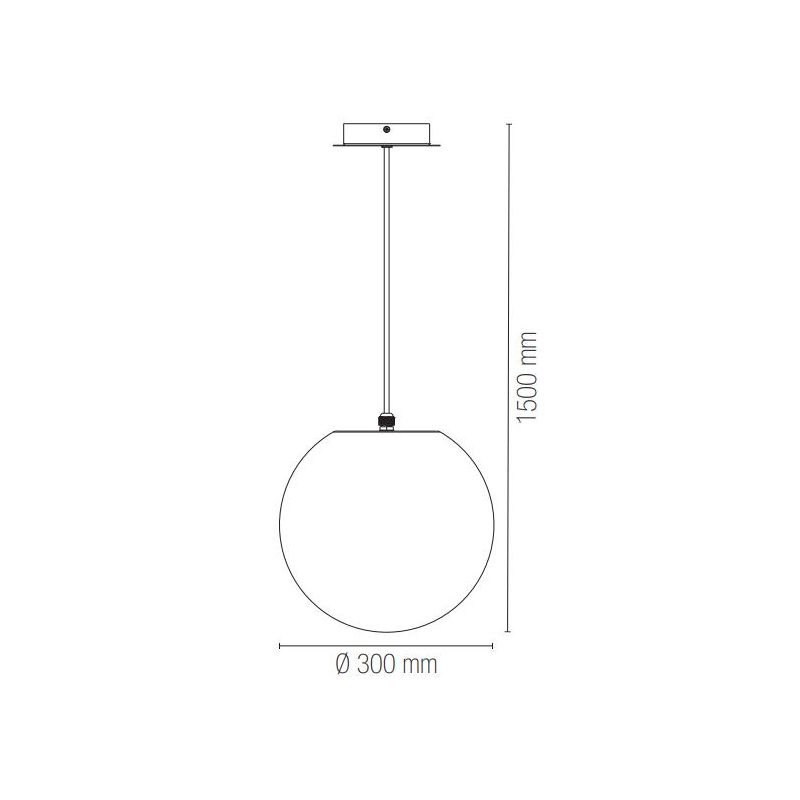 GECO SOSPENSIONE A SFERA BIANCA DA ESTERNO D30 O D40 CM LAMPADINA ATTACCO E27 IP44 DESIGN MODERNO