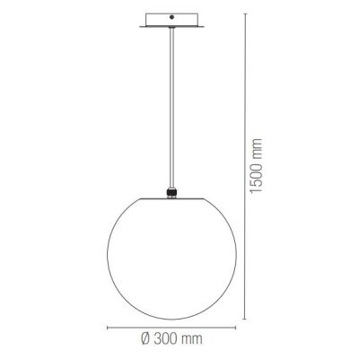 GECO SOSPENSIONE A SFERA BIANCA DA ESTERNO D30 O D40 CM LAMPADINA ATTACCO E27 IP44 DESIGN MODERNO