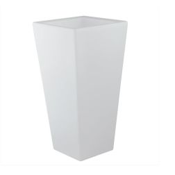 VASO LUMINOSO PER ARREDO GIARDINO SQUADRATO IN 2 MISURE IP65 COLORE BIANCO LAMPADINA ATTACCO E27 IP44 MODERNO 2