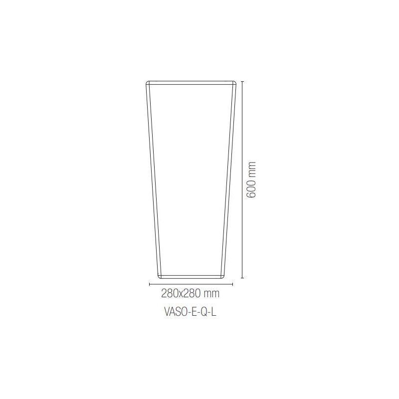 VASO LUMINOSO PER ARREDO GIARDINO SQUADRATO IN 2 MISURE IP65 COLORE BIANCO LAMPADINA ATTACCO E27 IP44 MODERNO