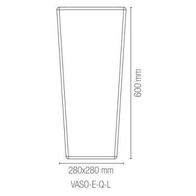 VASO LUMINOSO PER ARREDO GIARDINO SQUADRATO IN 2 MISURE IP65 COLORE BIANCO LAMPADINA ATTACCO E27 IP44 MODERNO