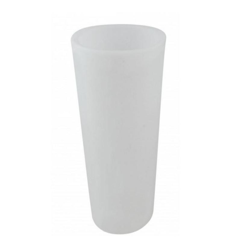 VASO LUMINOSO ROTONDO PER ARREDO GIARDINO IN 2 MISURE IP65 COLORE BIANCO LAMPADINA ATTACCO E27 IP44 MODERNO