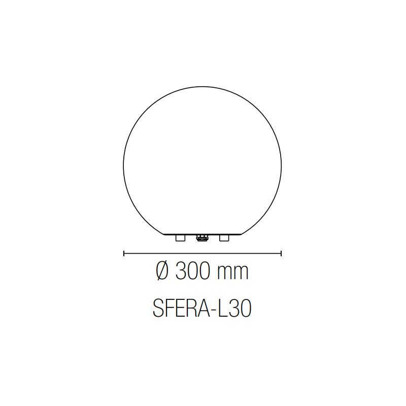 SFERA LUMINOSA BIANCA DA GIARDINO IN 3 MISURE IP65 LAMPADINA ATTACCO E27 DESIGN MODERNO