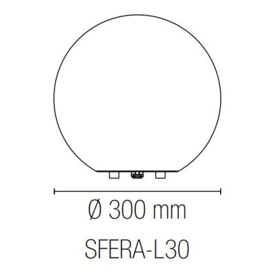 SFERA LUMINOSA BIANCA DA GIARDINO IN 3 MISURE IP65 LAMPADINA ATTACCO E27 DESIGN MODERNO