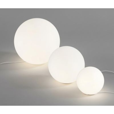 SFERA LUMINOSA BIANCA DA GIARDINO IN 3 MISURE IP65 LAMPADINA ATTACCO E27 DESIGN MODERNO