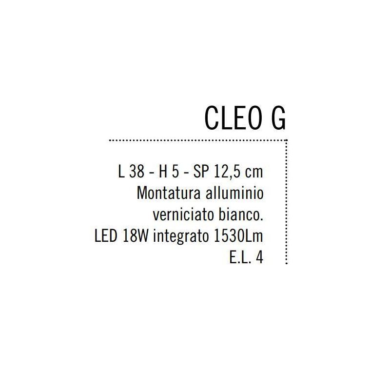 CLEO GRANDE APPLIQUE IN METALLO BIANCO CON LED DA 18W 1530 LUMEN Illuminando - Cristalensi Shop Online