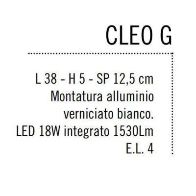 CLEO GRANDE APPLIQUE IN METALLO BIANCO CON LED DA 18W 1530 LUMEN Illuminando - Cristalensi Shop Online