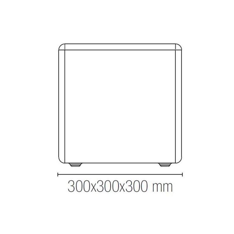 LAMPADA DA TERRA QUADRATA LUMINOSA BIANCA DA GIARDINO 3 MISURE IP65 LAMPADINA ATTACCO E27 DESIGN MODERNO