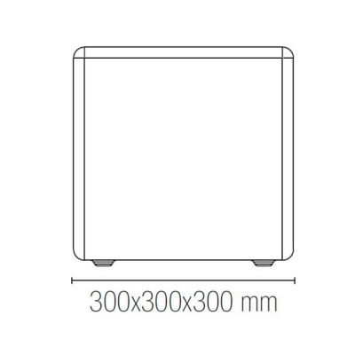 LAMPADA DA TERRA QUADRATA LUMINOSA BIANCA DA GIARDINO 3 MISURE IP65 LAMPADINA ATTACCO E27 DESIGN MODERNO