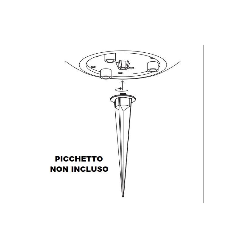 LAMPADA DA TERRA QUADRATA LUMINOSA BIANCA DA GIARDINO 3 MISURE IP65 LAMPADINA ATTACCO E27 DESIGN MODERNO