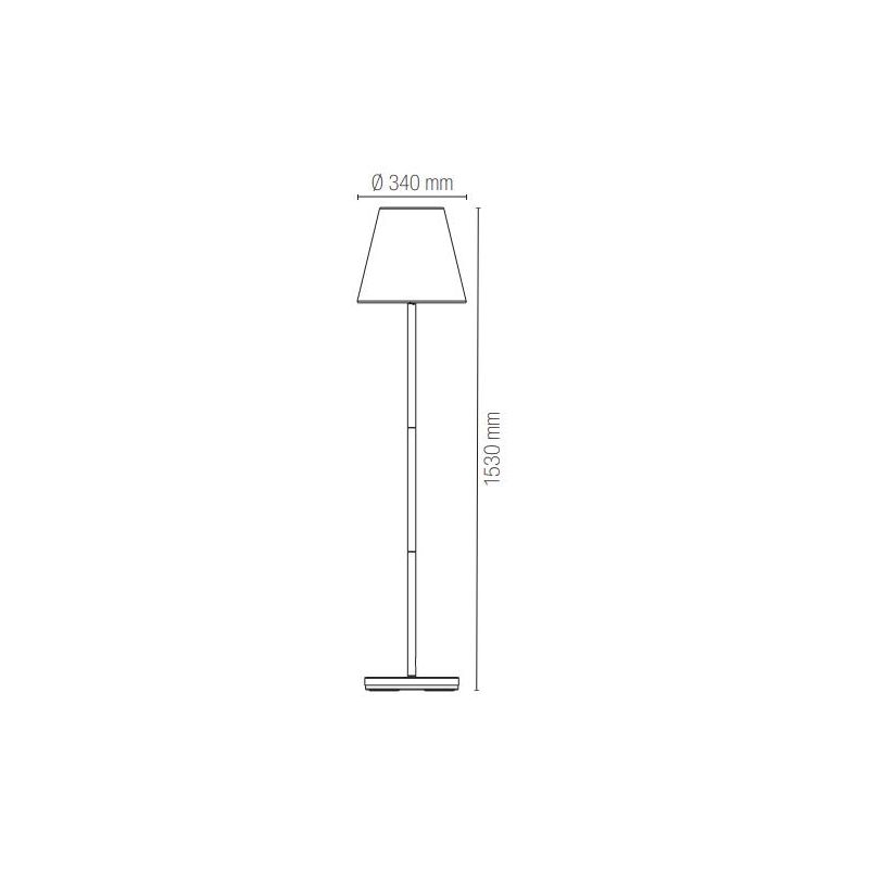 PIANTANA DA ESTERNO H 150 CM IP65 METALLO ANTRACITE CON PARALUME BIANCO LAMPADINA ATTACCO E27