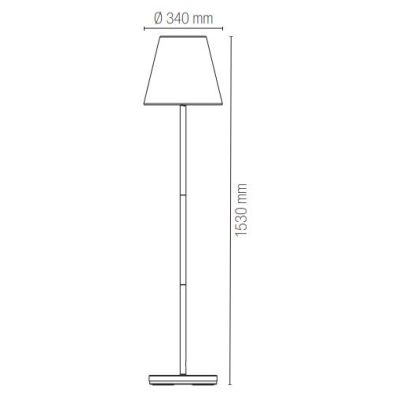 PIANTANA DA ESTERNO H 150 CM IP65 METALLO ANTRACITE CON PARALUME BIANCO LAMPADINA ATTACCO E27