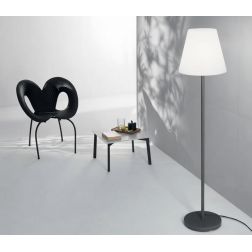 PIANTANA DA ESTERNO H 150 CM IP65 METALLO ANTRACITE CON PARALUME BIANCO LAMPADINA ATTACCO E27