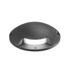 GROUND FARETTO 1 LUCE CARRABILE DA INCASSO ROTONDO IP65 IN ALLUMINIO ANTRACITE LED 6W LUCE CCT 3000K-4000K