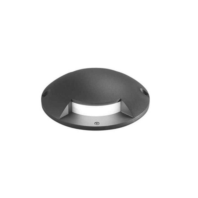 GROUND FARETTO 1 LUCE CARRABILE DA INCASSO ROTONDO IP65 IN ALLUMINIO ANTRACITE LED 6W LUCE CCT 3000K-4000K