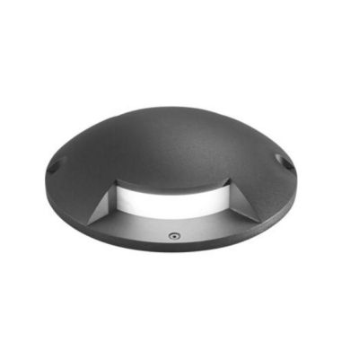 GROUND FARETTO 1 LUCE CARRABILE DA INCASSO ROTONDO IP65 IN ALLUMINIO ANTRACITE LED 6W LUCE CCT 3000K-4000K