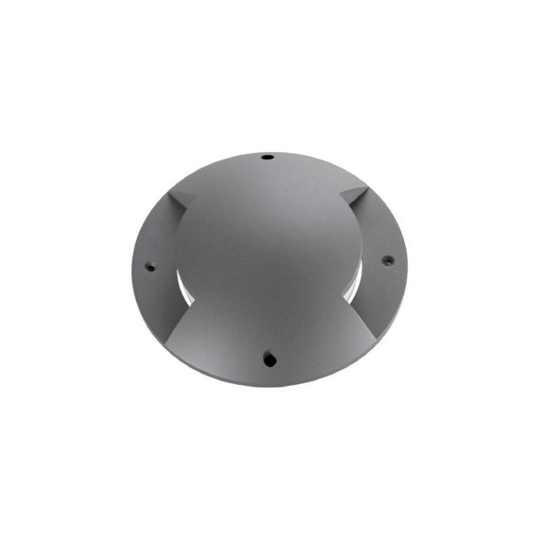 FARETTO CARRABILE 2 TAGLI DA INCASSO ROTONDO IP65 IN ALLUMINIO ANTRACITE LED 12W LUCE CCT 3000K-4000K