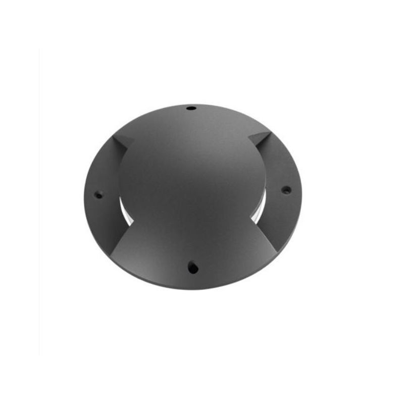 FARETTO CARRABILE 2 TAGLI DA INCASSO ROTONDO IP65 IN ALLUMINIO ANTRACITE LED 12W LUCE CCT 3000K-4000K