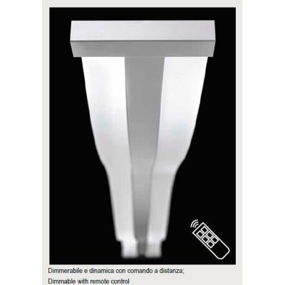 ONDA SOSPENSIONE LAMPADARIO ONDULATO BIANCO RETTANGOLARE LED DIMMERABILE MODERNA PROMOINGROSS - Cristalensi Shop Online