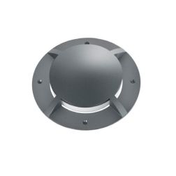 FARETTO CARRABILE 4 TAGLI DA INCASSO ROTONDO IP65 IN ALLUMINIO ANTRACITE LED 16W LUCE CCT 3000K-4000K 2
