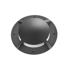 FARETTO CARRABILE 4 TAGLI DA INCASSO ROTONDO IP65 IN ALLUMINIO ANTRACITE LED 16W LUCE CCT 3000K-4000K