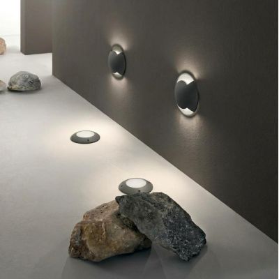 FARETTO CARRABILE DA INCASSO ROTONDO LUCE DIRETTA IP65 IN ALLUMINIO ANTRACITE LED 12W LUCE CCT 3000K-4000K