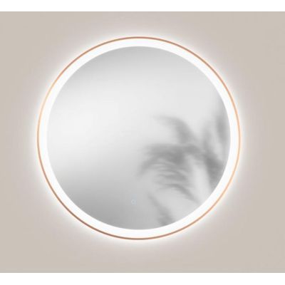 ORONERO LAMPADA SPECCHIO D80 CM LED 20W LUCE DIMMERABILE TOUCH IP44 CCT 3000K-4000K-6500K NERO E ORO