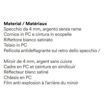 LAMPADA SPECCHIO NERA D70 CM LED 14,5W LUCE DIMMERABILE TOUCH IP44 CCT 3000K-4000K-6500K CON CINTURA ECOPELLE