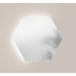 SPECCHIO ESAGONALE 2 MISURE LED INTEGRATO 6W-8W CON INTERRUTTORE CCT LUCE 3000K-4000K IP44 2