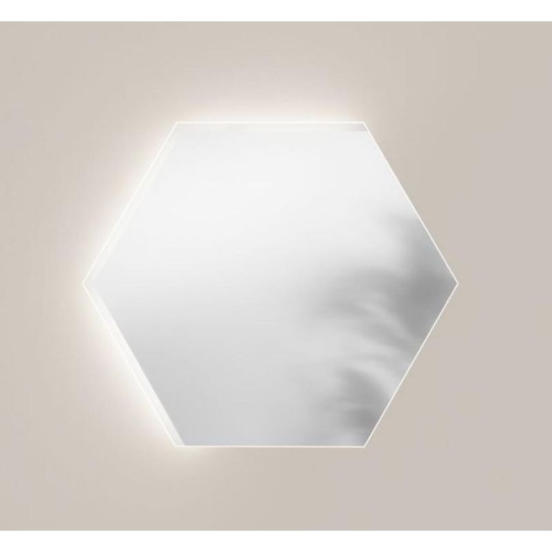 SPECCHIO ESAGONALE 2 MISURE LED INTEGRATO 6W-8W CON INTERRUTTORE CCT LUCE 3000K-4000K IP44