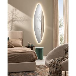 REM SPECCHIO OVALE 160X45 CM LED INTEGRATO DA 17,5W LUCE CCT 3000K-4000K IP44 2