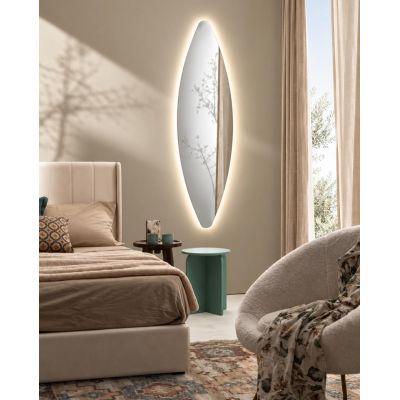 REM SPECCHIO OVALE 160X45 CM LED INTEGRATO DA 17,5W LUCE CCT 3000K-4000K IP44