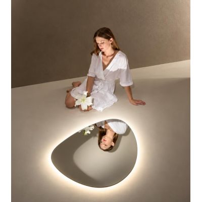 SPECCHIO A GOCCIA CON LED INTEGRATO DA 16,5W LUCE CCT 3000K-4000K IP44 DESIGN MODERNO