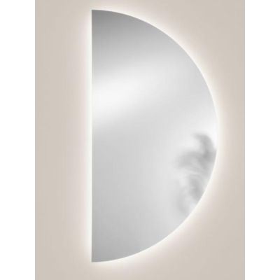 LAMPADA SPECCHIO A SEMICERCHIO 70X140 CM LED INTEGRATO 18W LUCE CCT 3000K-4000K IP44 DESIGN MODERNO