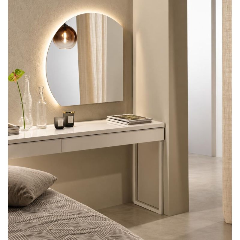 LAMPADA SPECCHIO TONDO CON 2 TAGLI LED INTEGRATO LUCE CCT 3000K-4000K IP44 IN 2 MISURE DESIGN MODERNO