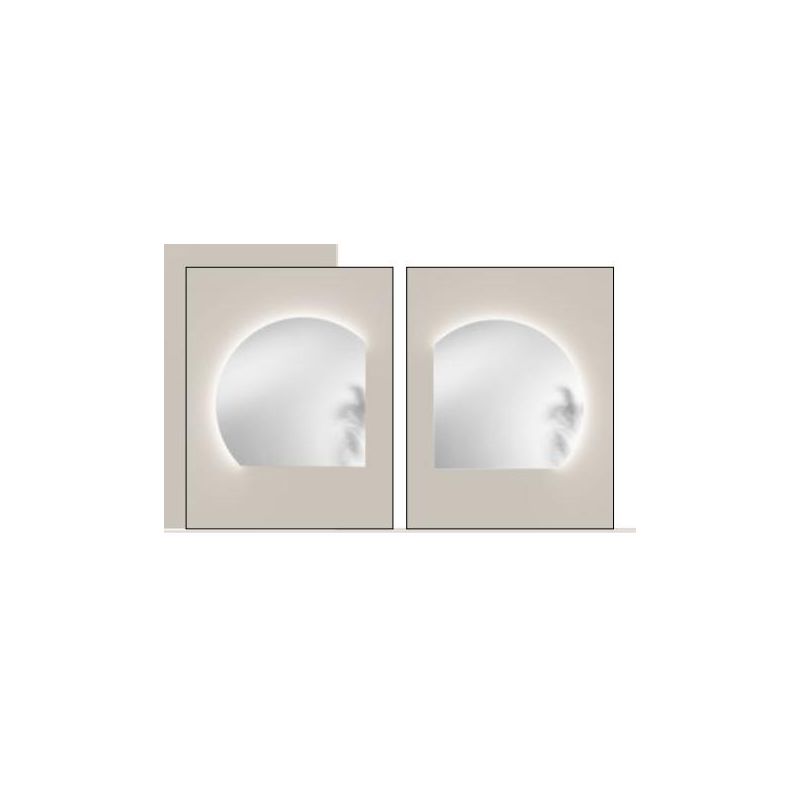 LAMPADA SPECCHIO TONDO CON 2 TAGLI LED INTEGRATO LUCE CCT 3000K-4000K IP44 IN 2 MISURE DESIGN MODERNO