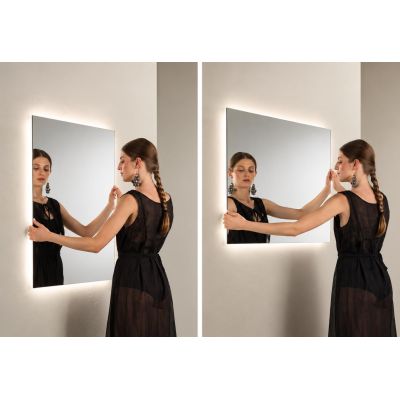 LAMPADA SPECCHIO 4 MISURE RETTANGOLARE A LED LUCE DIMMERABILE TOUCH IP44 CCT 3000K-4000K-6500K