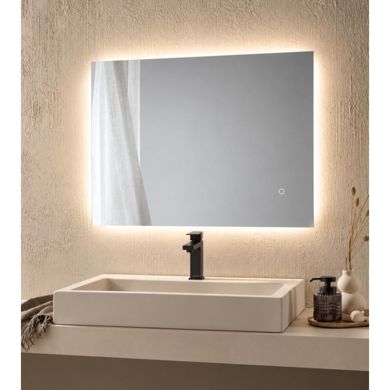 LAMPADA SPECCHIO 4 MISURE RETTANGOLARE A LED LUCE DIMMERABILE TOUCH IP44 CCT 3000K-4000K-6500K
