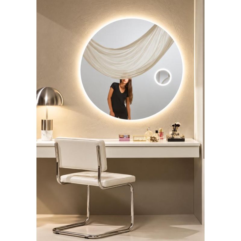FOCUS LAMPADA SPECCHIO CON LENTE DI INGRANDIMENTO LED 17W LUCE DIMMERABILE TOUCH IP44 CCT 3000K-4000K-6500K