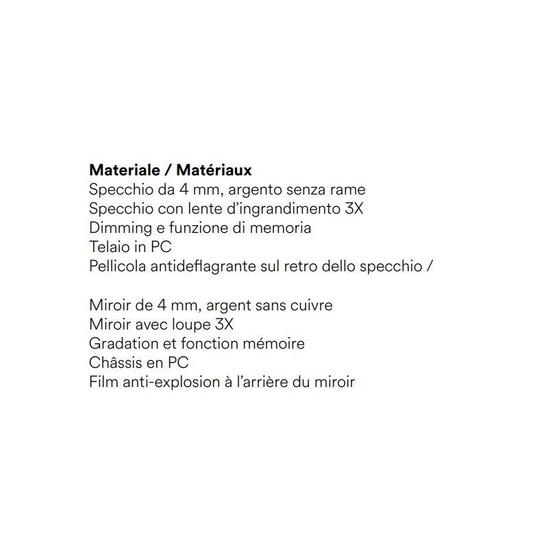 FOCUS LAMPADA SPECCHIO CON LENTE DI INGRANDIMENTO LED 17W LUCE DIMMERABILE TOUCH IP44 CCT 3000K-4000K-6500K