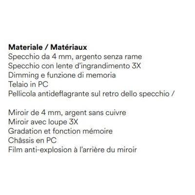 FOCUS LAMPADA SPECCHIO CON LENTE DI INGRANDIMENTO LED 17W LUCE DIMMERABILE TOUCH IP44 CCT 3000K-4000K-6500K