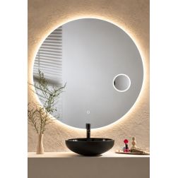 FOCUS LAMPADA SPECCHIO CON LENTE DI INGRANDIMENTO LED 17W LUCE DIMMERABILE TOUCH IP44 CCT 3000K-4000K-6500K