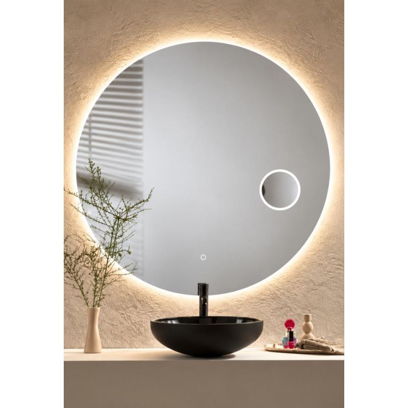 FOCUS LAMPADA SPECCHIO CON LENTE DI INGRANDIMENTO LED 17W LUCE DIMMERABILE TOUCH IP44 CCT 3000K-4000K-6500K