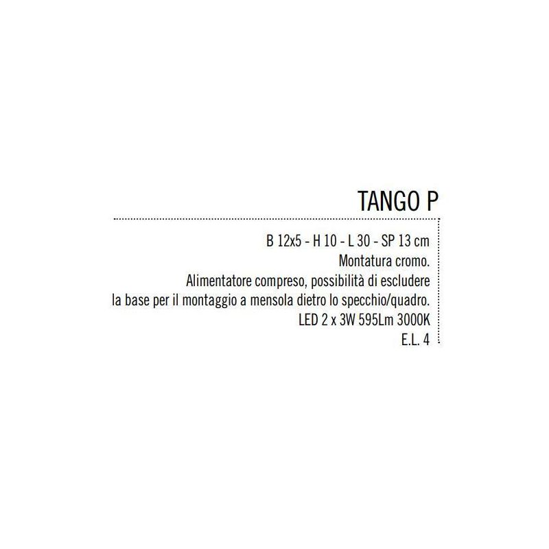 TANGO PARETE SPECCHIO/QUADRO LED 6W CON AGGANCIO DIETRO SPECCHIO Illuminando - Cristalensi Shop Online